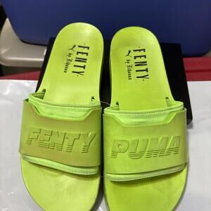 PUMA X‎ FENTY SURF SLIDE RIHANNA FENTY Neon Green WOMEN SIZE 8 SANDALS